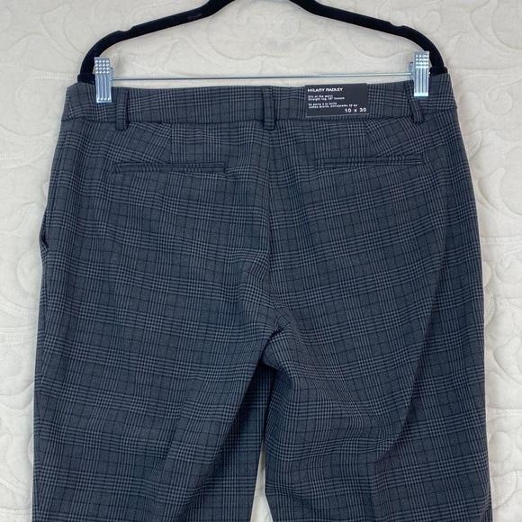 NEW Hilary Radley Gray Plaid Dress Pants Straight Leg Trousers - Picture 4 of 13